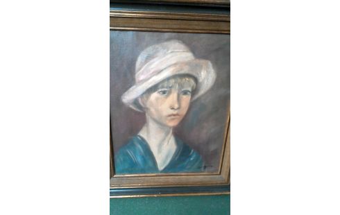 PEINTURE FILLE MET, , CHAPEAU