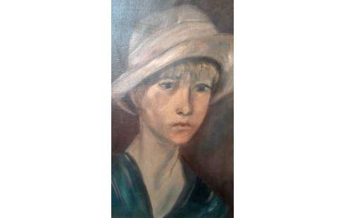 PEINTURE FILLE MET, , CHAPEAU