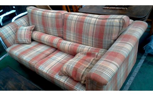 FAUTEUIL 2 PLACES TISSU ORANGE ROUGE