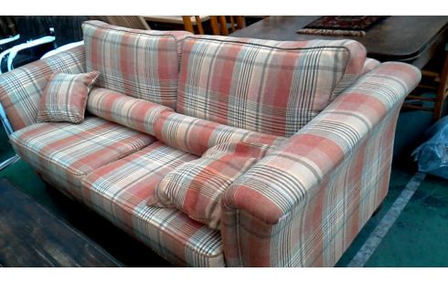 FAUTEUIL 2 PLACES TISSU ORANGE ROUGE