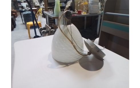 SUSPENSION VERRE CLOCHE BLANCHE