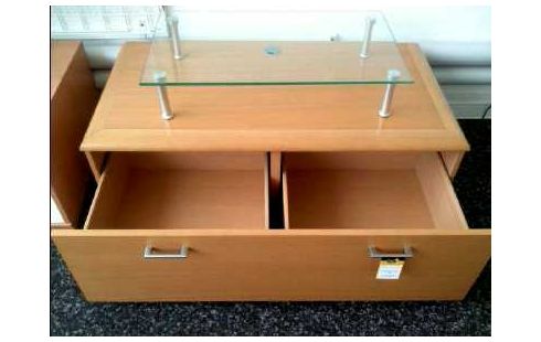 FERNSEHMÖBEL MIT GLASEBENE & 1-SCHUBL.