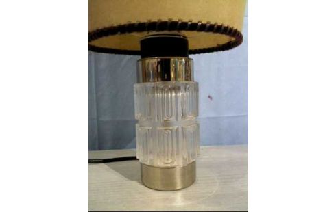 TISCHLAMPE 70ER JAHRE STIL GLAS/METALL