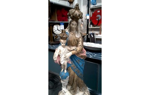 STATUE MET ENFANT PLATRE