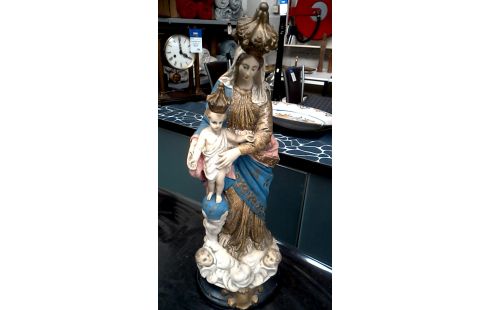 STATUE MET ENFANT PLATRE