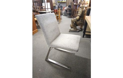 6 CHAISES BO CONCEPT TISSU ACIER BROSSÉ