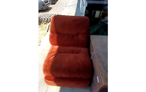 CHAUFFEUSE VINTAGE VELOURS ROUILLE