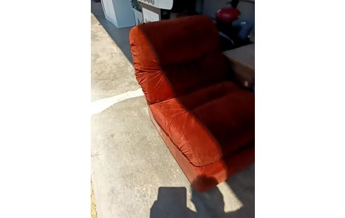 CHAUFFEUSE VINTAGE VELOURS ROUILLE