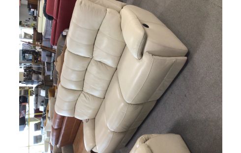 SALON 3+1 CUIR BEIGE RELAX ELEC