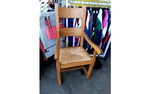 FAUTEUIL CHÊNE MASSIF PAILLE