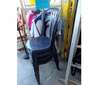 4 CHAISES PVC BLEUE