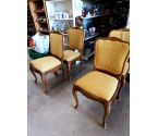 4 CHAISES VELOURS STYLE LOUIS XV