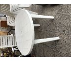 TABLE DE JARDIN RONDE BLANCHE