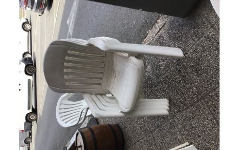 FAUTEUIL BLANC DE JARDIN LOT DE 4