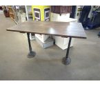 TABLE BISTROT PIETEMENT FONTE ET PLATEAU BOIS