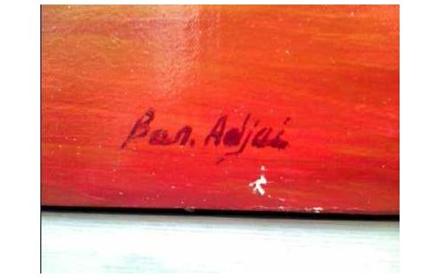 ÖLGEMÄLDE SIGN. <B.ADJAI> VERSAMMLUNG