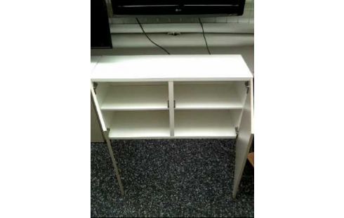 SIDEBOARD 2-TÜR. HOLZ GRAU HOCHGLANZ