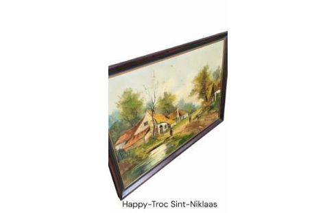 SCHILDERIJ OUD HUIZEN