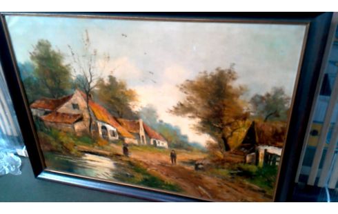 SCHILDERIJ OUD HUIZEN