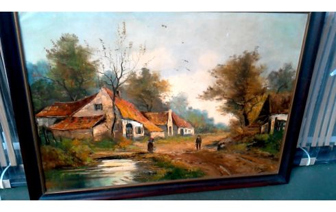 SCHILDERIJ OUD HUIZEN