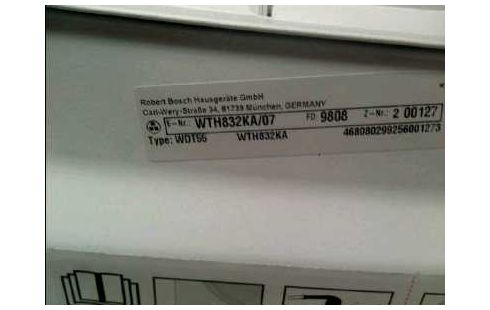WÄSCHETROCKNER <BOSCH> WTH82KA/07