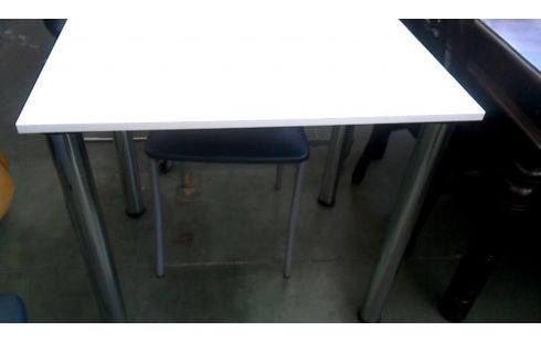 TABLE DE CUISINE BLANCHE CHROME
