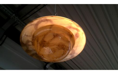 SUSPENSION ART DECO., , OPALINE