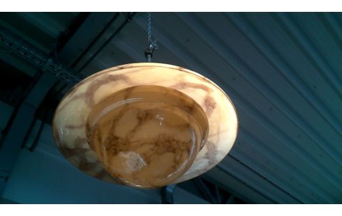 SUSPENSION ART DECO., , OPALINE