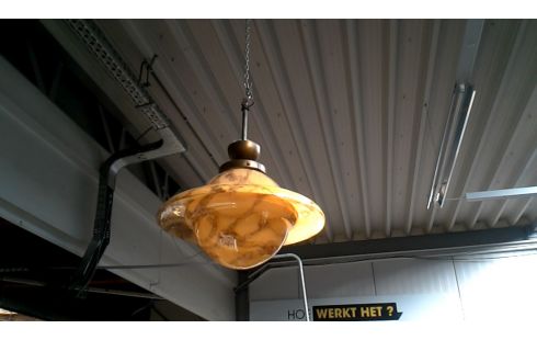 SUSPENSION ART DECO., , OPALINE