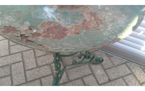 TABLE DE JARDIN VERTE FER, , TREPIED