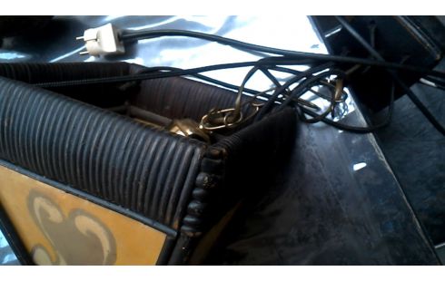 SUSPENSION ART DECO. ROTIN GLACE