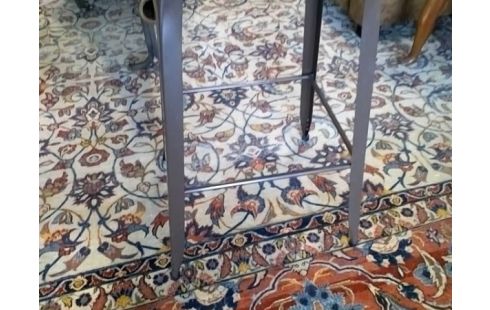 TABOURET METAL MARRON