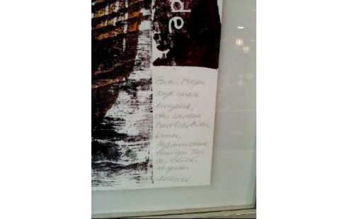 KUNSTDRUCK I.R. AUGENWEIDE GEDICHT