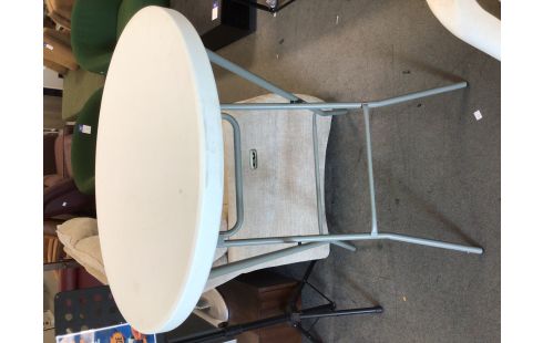 TABLE HAUTE PLASTIQUE BLANC