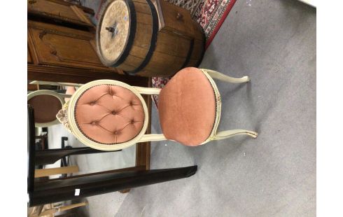 CHAISE MÉDAILLON VIEUX ROSE