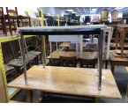 TABLE DE CUISINE PIED CHROME ALLONGE