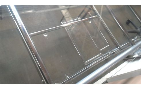 BUREAU, , TABLE INFORMATIQUE METAL GLACE