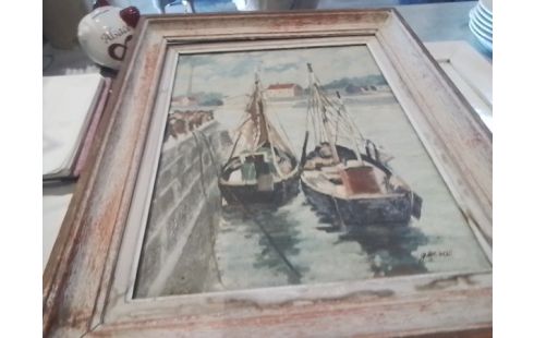 HUILE SUR TOILE BATEAUX +MAISONS
