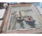 HUILE SUR TOILE BATEAUX +MAISONS
