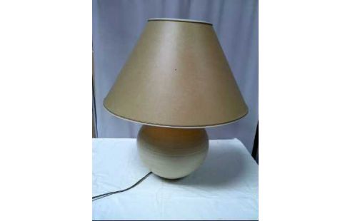 TISCHLAMPE KERAMIK M. SCHIRM CREMEF. SIGN.