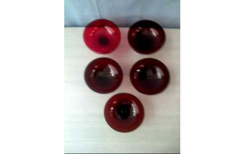DESSERTSCHALEN ROT 5-TLG. MID-CENTURY-ST.