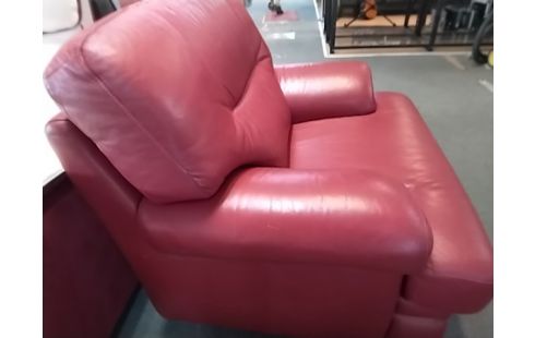 FAUTEUIL CUIR ROUGE