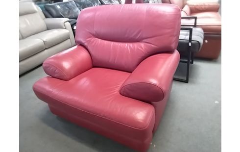 FAUTEUIL CUIR ROUGE