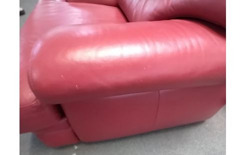 FAUTEUIL CUIR ROUGE