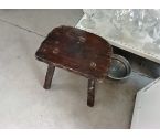 TABOURET BOIS FONCÉ