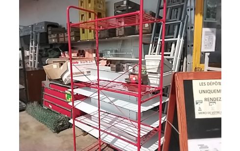 ETAGERE DE RANGEMENT MÉTAL ROUGE