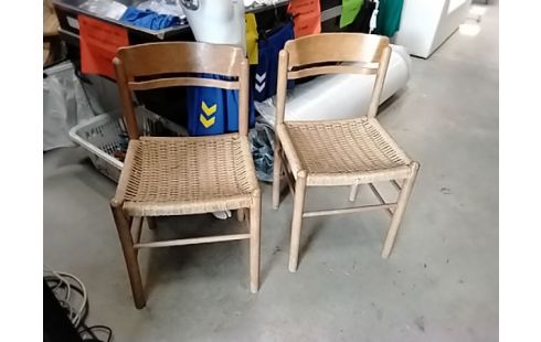 2 CHAISES TRESSEES VINTAGE
