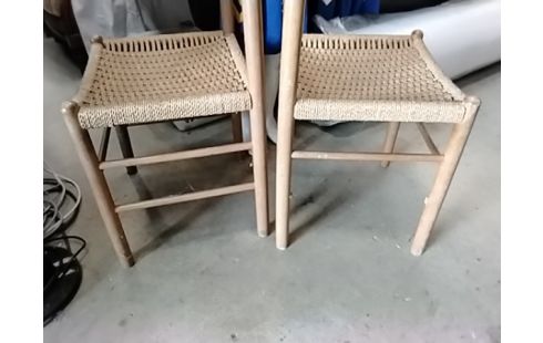 2 CHAISES TRESSEES VINTAGE