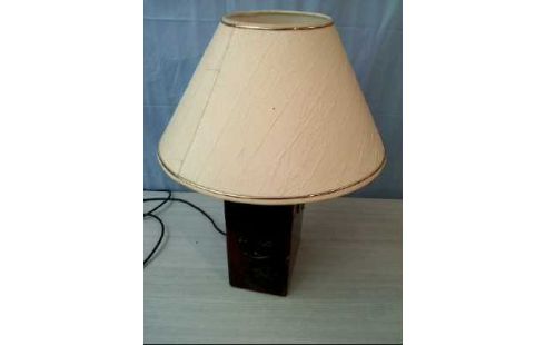 TISCHLAMPE ASIATISCHE BOX ROT U. SCHIRM