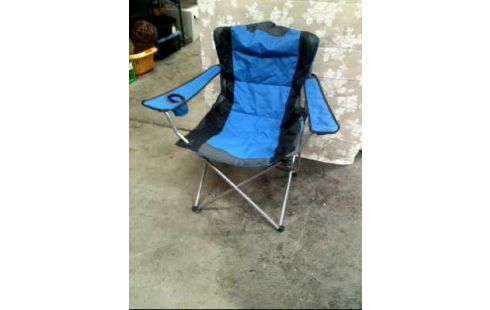 CAMPING-STUHL FALTBAR BLAU SCHWARZ